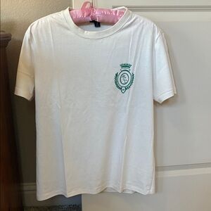 Wild Fox Cream T-Shirt with Green Emblem size Small
